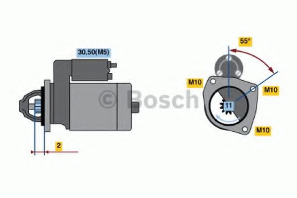 Стартер BOSCH 0 986 021 671