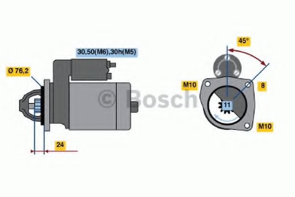 Стартер BOSCH 0 986 022 581