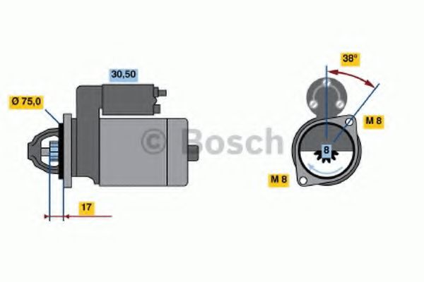Стартер BOSCH 0 986 022 601