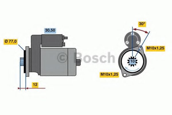 Стартер BOSCH 0 986 022 700