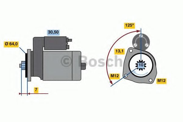 Стартер BOSCH 0 986 022 770