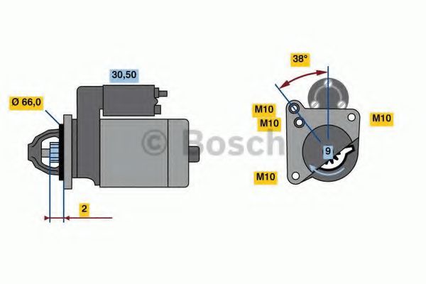 Стартер BOSCH 0 986 022 830