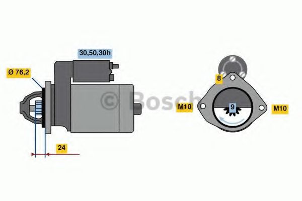 Стартер BOSCH 0 986 022 880