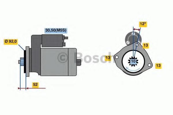 Стартер BOSCH 0 986 023 430