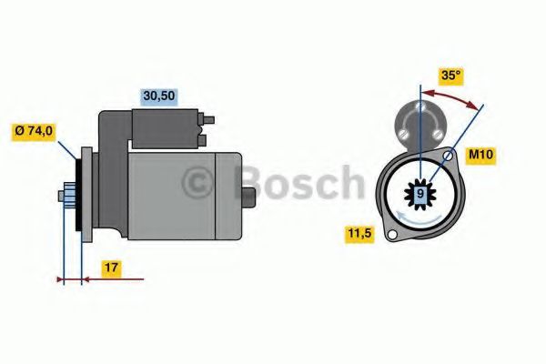 Стартер BOSCH 0 986 023 560