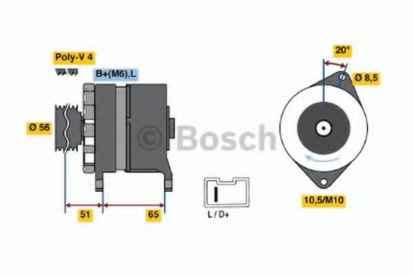 Генератор BOSCH 0 986 032 790