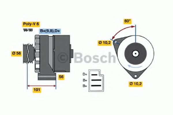 Генератор BOSCH 0 986 033 740