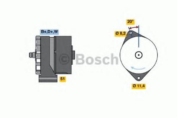 Генератор BOSCH 0 986 033 840