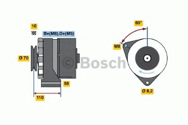 Генератор BOSCH 0 986 034 150