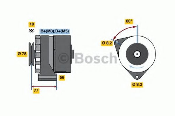 Генератор BOSCH 0 986 034 170