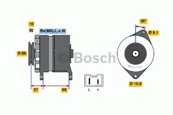 Генератор BOSCH 0 986 034 861