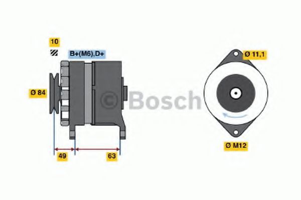 Генератор BOSCH 0 986 035 760