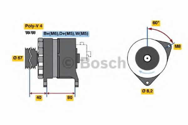 Генератор BOSCH 0 986 036 631
