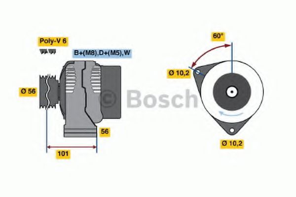 Генератор BOSCH 0 986 038 170