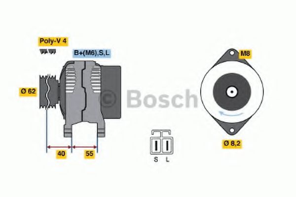 Генератор bosch 0 986 037 201