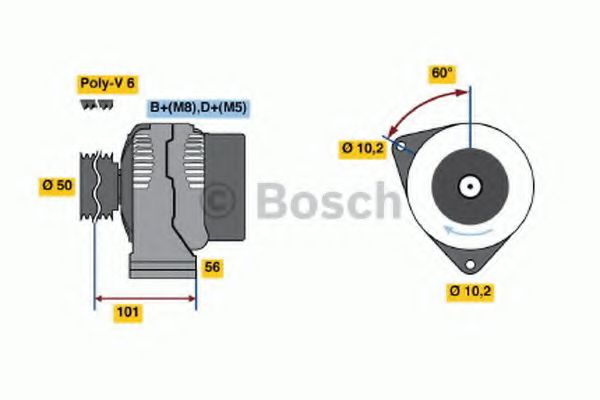 Генератор BOSCH 0 986 037 990