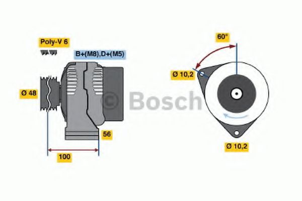 Генератор BOSCH 0 986 038 160