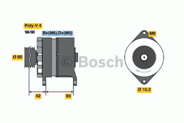 Генератор BOSCH 0 986 038 401