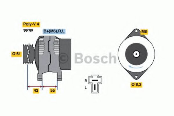 Генератор bosch 0 986 038 451