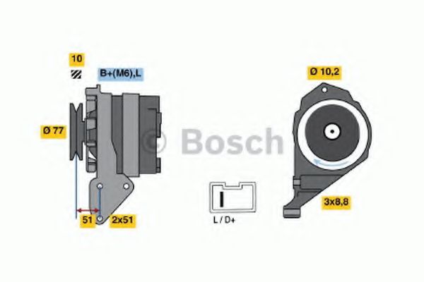 Генератор BOSCH 0 986 038 841
