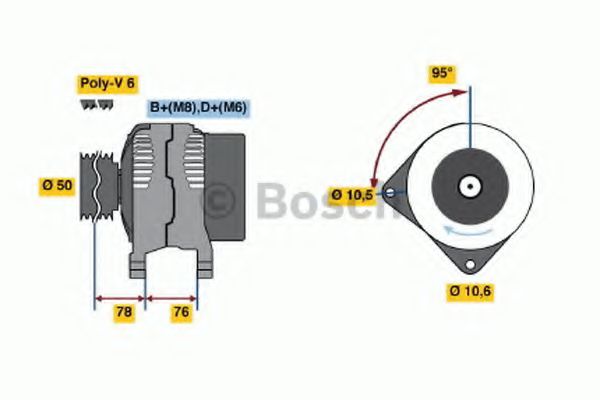 Генератор BOSCH 0 986 039 100