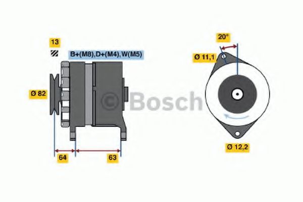 Генератор BOSCH 0 986 039 130