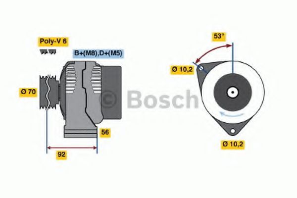 Генератор BOSCH 0 986 039 300