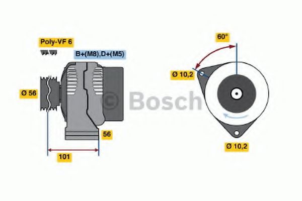Генератор BOSCH 0 986 039 750