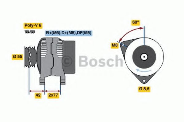 Генератор BOSCH 0 986 039 510