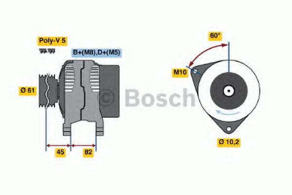 Генератор BOSCH 0 986 040 340
