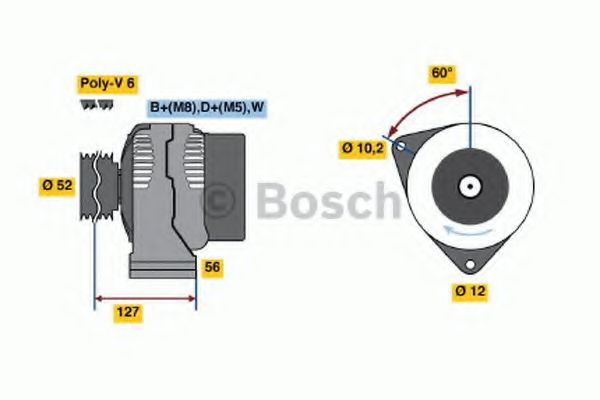 Генератор BOSCH 0 986 039 660