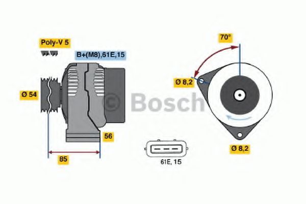 Генератор BOSCH 0 986 039 730