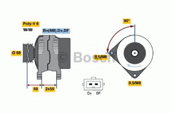 Генератор BOSCH 0 986 040 270