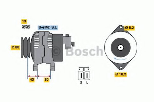 Генератор BOSCH 0 986 040 561