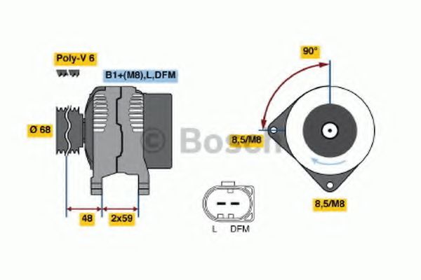 Генератор BOSCH 0 986 041 890
