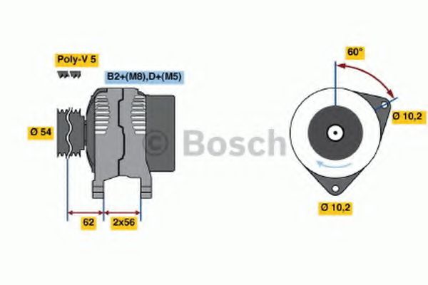 Генератор BOSCH 0 986 041 240