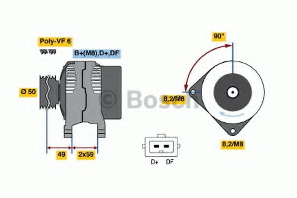 Генератор BOSCH 0 986 041 300