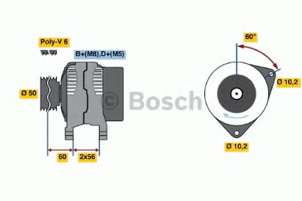 Генератор BOSCH 0 986 041 330
