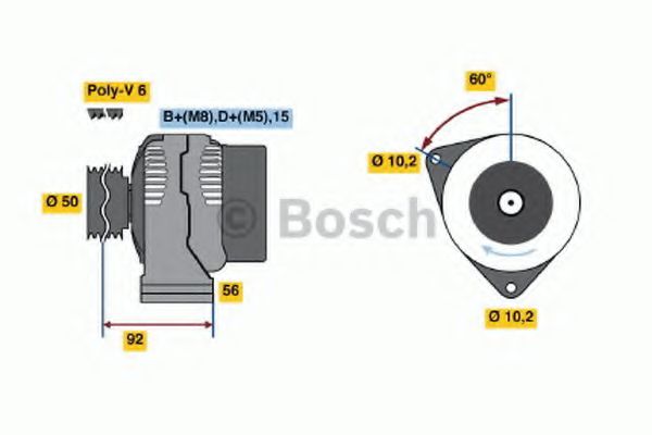 Генератор BOSCH 0 986 041 550