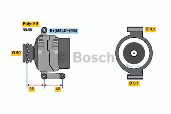 Генератор BOSCH 0 986 041 800