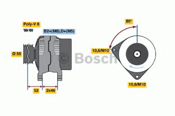 Генератор BOSCH 0 986 041 930