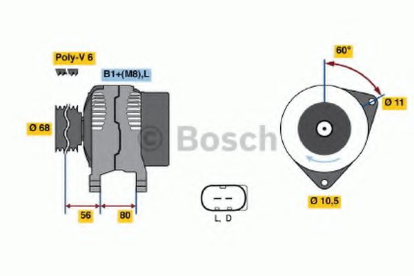 Генератор BOSCH 0 986 041 960