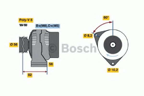 Генератор BOSCH 0 986 042 111