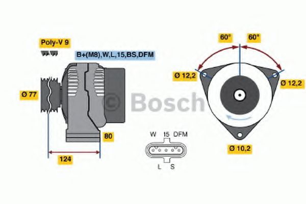 Генератор BOSCH 0 986 042 360