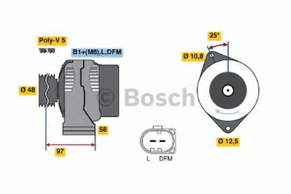 Генератор BOSCH 0 986 042 470