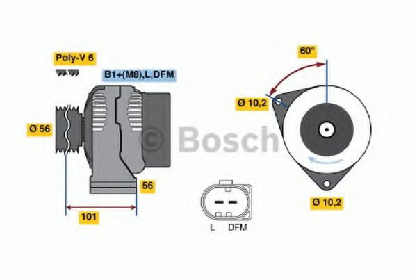 Генератор BOSCH 0 986 042 550