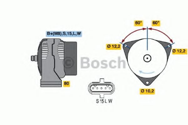 Генератор BOSCH 0 986 042 590