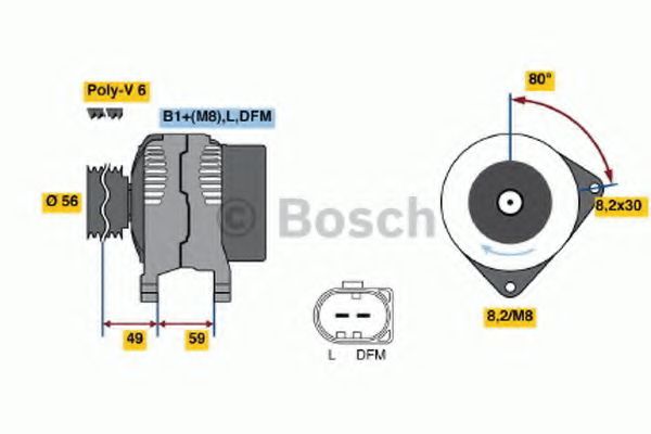 Генератор BOSCH 0 986 042 630