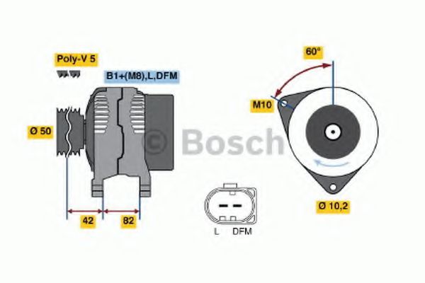 Генератор BOSCH 0 986 042 640