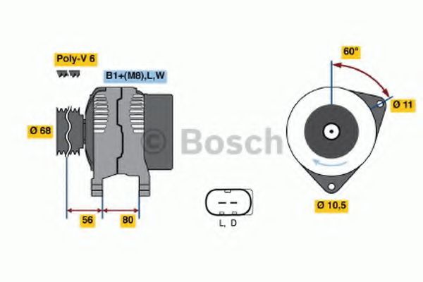 Генератор BOSCH 0 986 042 670